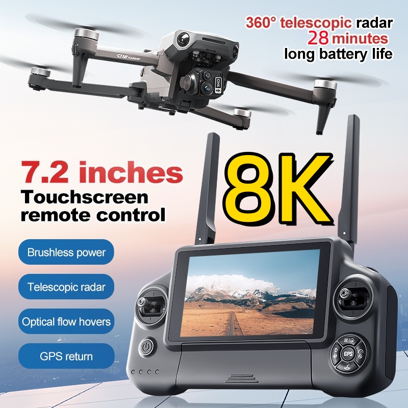Drone Battery Box - 8K 3-Achsen-Gimbal Bürstenloser 7,2-Zoll-Touchscreen FPV-Fernbedienung Quadcopter
