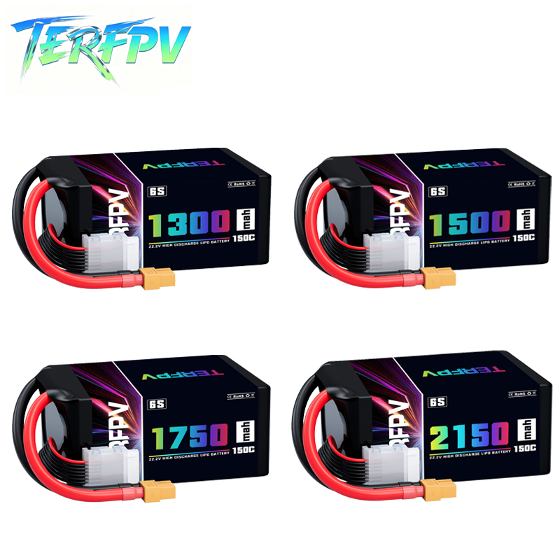 Drone Battery Lipo - TERFPV Lipo-Akku 6S 22,2V 1300/1500/1750/2150mAh 150C