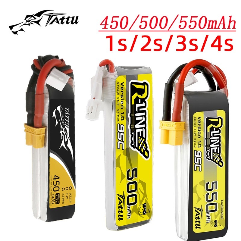Drone Battery Lipo - 3Pcs NEUE TATTU 450/500/550mAh 75/95C 3,7/3,8/7,4/11,1/14,8
