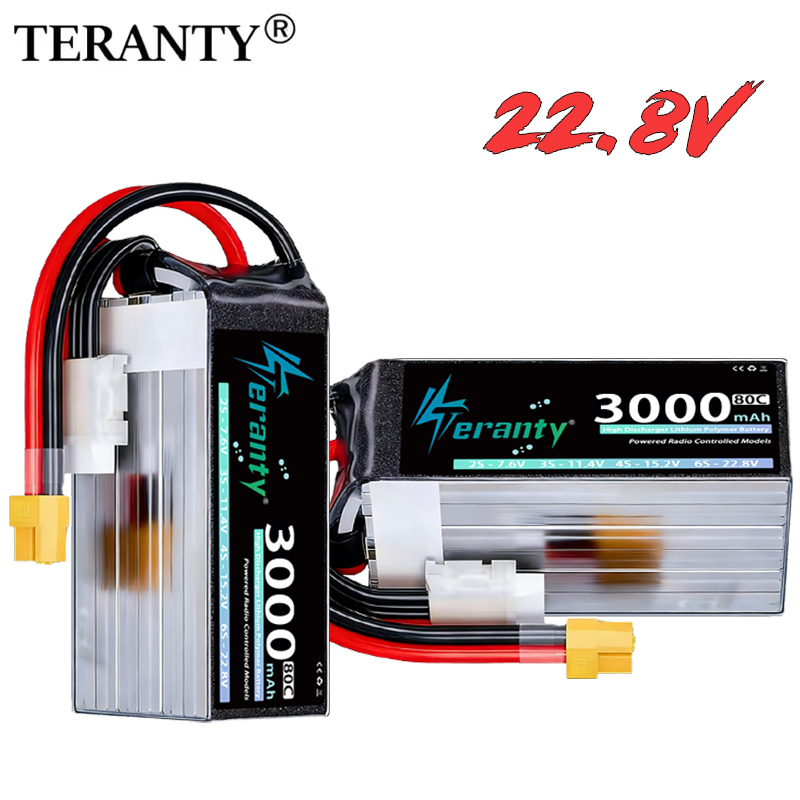 Drone Battery 6S - TERANTY 6S 22,8V 3000mAh 80C/160C Lipo-Akku
