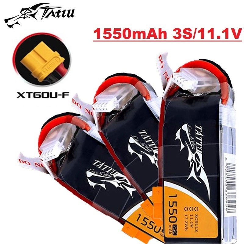 Drone Battery Connector - Tattu 3s 11,1 v 1550mah 75c