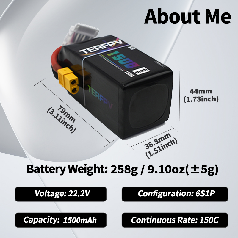 TERFPV Lipo-Akku 6S 22,2V 1300 – Drone Battery Lipo Bewertung und Preis