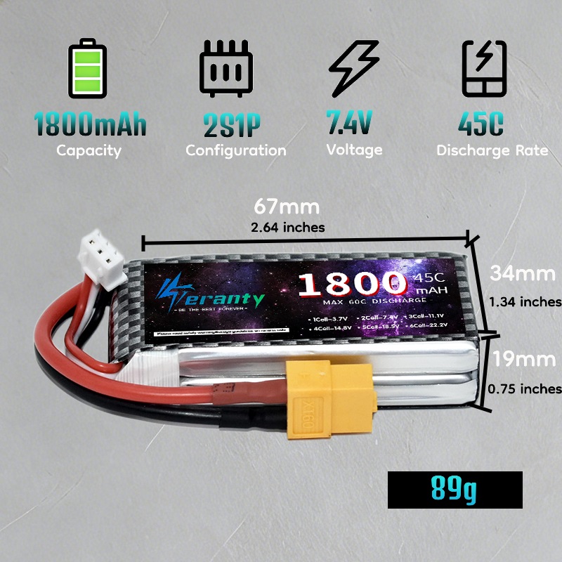 TERANTY 2S 3S 4S 1800mAh Lipo- – Drone Battery Lipo Bewertung und Preis
