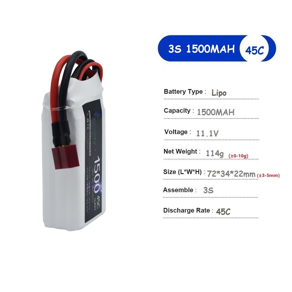 11,1 V LiPo Batterie 3S 1500ma – Drone Battery Connector Bewertung und Preis